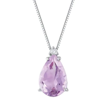 Collana in oro bianco Ametista e Diamante Donna Demetra - category_name - XDMG De Marchi Gianotti