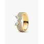 Anello dorato Fascia Pavè con Farfalla Luminosa m.50 Donna Pandora