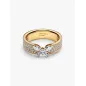 Anello dorato Fascia Pavè con Farfalla Luminosa m.50 Donna Pandora