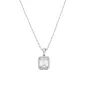 Collana ciondolo Halo con Zircone taglio Smeraldo Donna Amen Collana ciondolo Halo con Zircone taglio Smeraldo Donna Amen