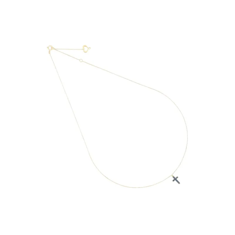 Girocollo 18kt Croce Polvere Blu Donna Maman et Sophie