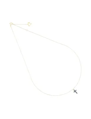 Girocollo 18kt Croce Polvere Blu Donna Maman et Sophie