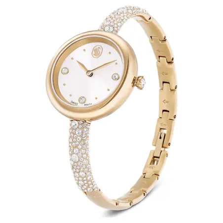 Orologio Sublima, Bangle, Tonalità Champagne Dorato Donna Swarovski