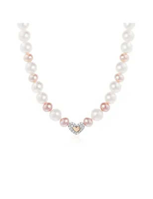 Collana di Perle Bianche e Rosa con Cuore e Zirconi Donna Roberto Giannotti - category_name - XDMG De Marchi Gianotti