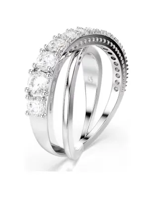 Anello Hyperbola, Bianco, Taglio misto mis.55 Donna Swarovski