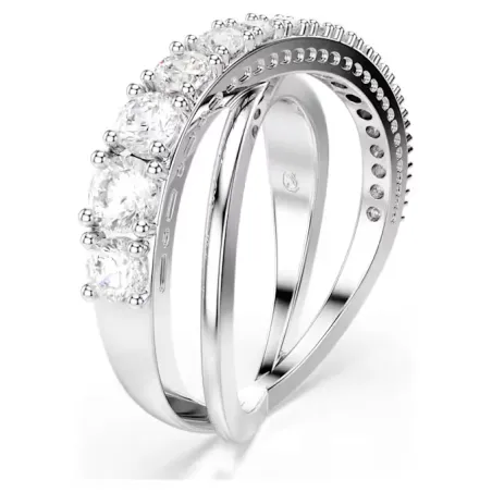 Anello Hyperbola, Bianco, Taglio misto mis.55 Donna Swarovski