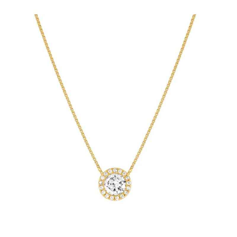 Collana dorata Seidivina zircone centrale bianco Donna Nomination Collana dorata Seidivina zircone centrale bianco Donna Nomination
