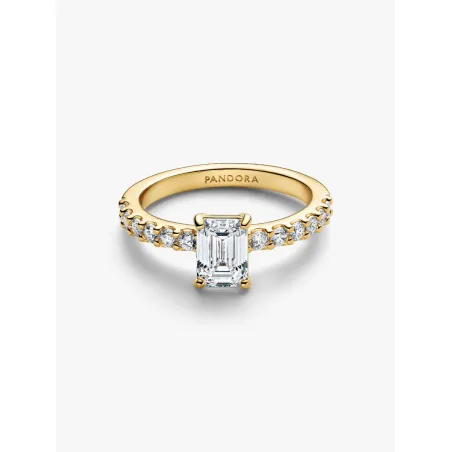 Anello Dorato Taglio Baguette mis.54 Donna Pandora