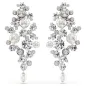 Orecchini Constella Crystal Pearl bianchi placcato rodio Donna Swarovski