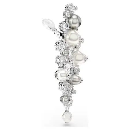 Orecchini Constella Crystal Pearl bianchi placcato rodio Donna Swarovski