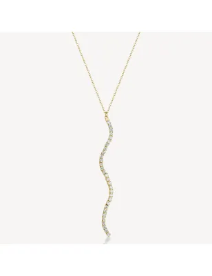 Collana in Acciaio Dorato con Pendente a S e Zirconi Donna Brosway - category_name - XDMG De Marchi Gianotti