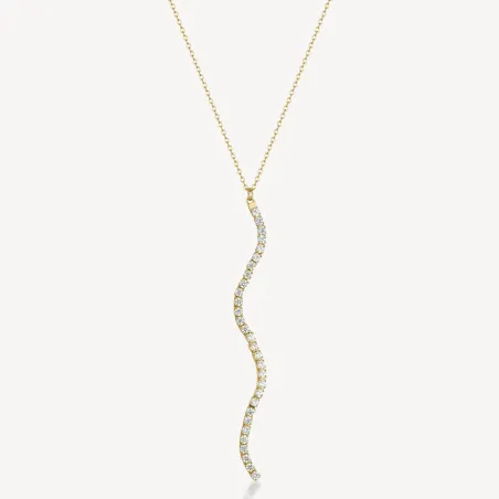 Collana in Acciaio Dorato con Pendente a S e Zirconi Donna Brosway - category_name - XDMG De Marchi Gianotti