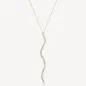 Collana in Acciaio Dorato con Pendente a S e Zirconi Donna Brosway