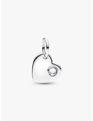 Charm Pendente Cuore con Pietra Bianca Aprile Donna Pandora - category_name - XDMG De Marchi Gianotti