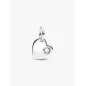 Charm Pendente Cuore con Pietra Bianca Aprile Donna Pandora