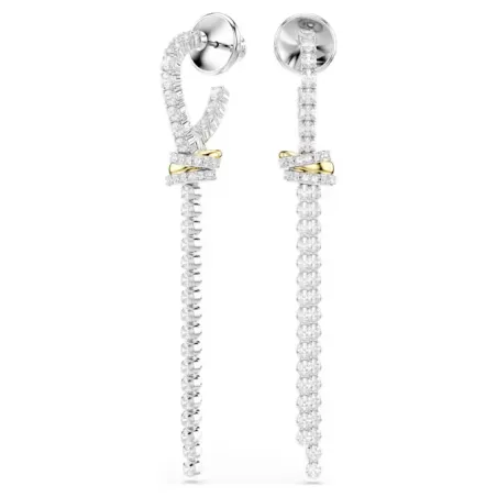 Orecchini Pendenti Hyperbola, Nodo, Bianchi Donna Swarovski