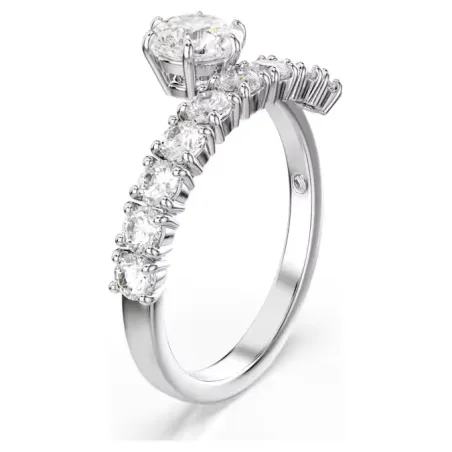 Anello Aperto Matrix, Bianco, Taglio Round, mis.50 Donna Swarovski