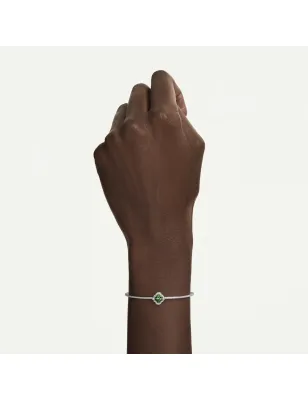 Bracciale Rigido Una Angelic, Verde, Placcato Rodio Donna Swarovski - category_name - XDMG De Marchi Gianotti