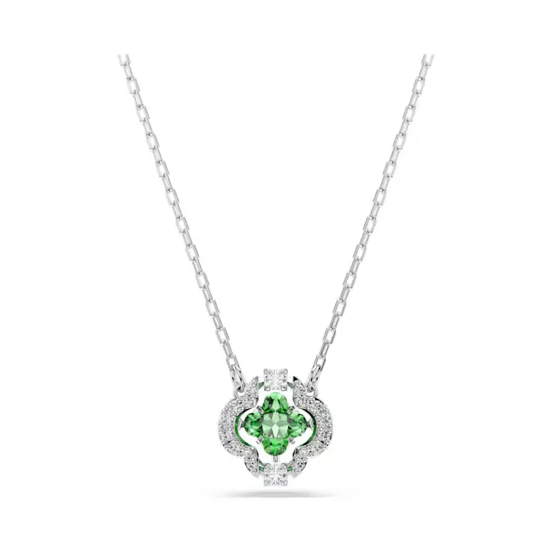 Collana pendente Una Angelic, Verde, Placcato Rodio Donna Swarovski Collana pendente Una Angelic, Verde, Placcato Rodio Donna Swarovski