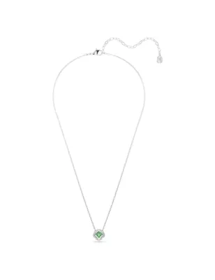 Collana pendente Una Angelic, Verde, Placcato Rodio Donna Swarovski