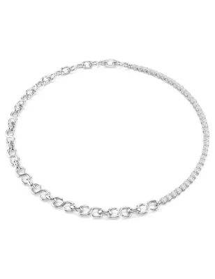 Collana Matrix a "S", Bianca, Placcato Rodio Donna Swarovski - category_name - XDMG De Marchi Gianotti