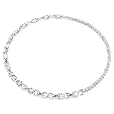 Collana Matrix a "S", Bianca, Placcato Rodio Donna Swarovski - category_name - XDMG De Marchi Gianotti