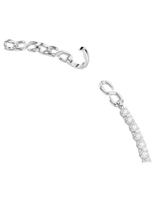Collana Matrix a "S", Bianca, Placcato Rodio Donna Swarovski