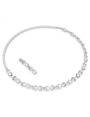 Collana Matrix a "S", Bianca, Placcato Rodio Donna Swarovski - category_name - XDMG De Marchi Gianotti