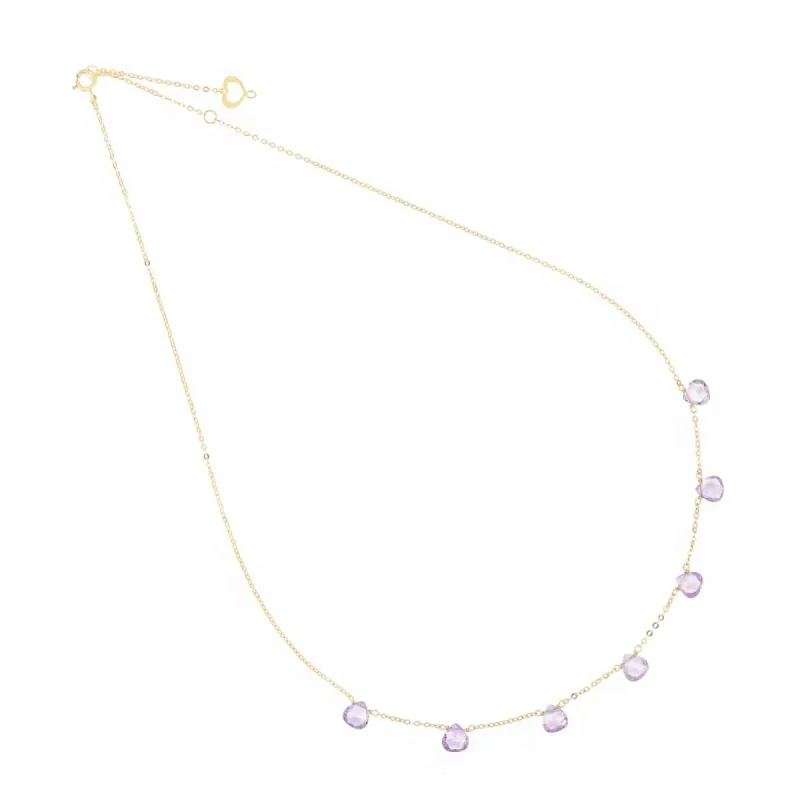 Girocollo 18KT Drops Ametista Donna Maman et Sophie