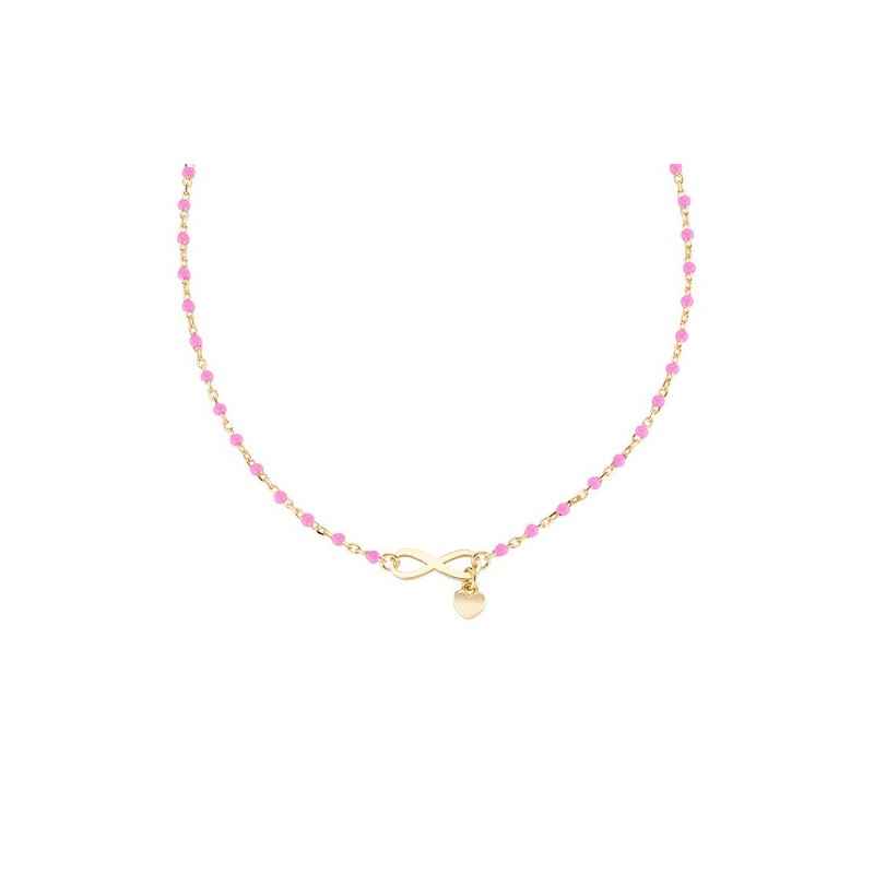 COLLANA INFINITO SMALTO FUCSIA DONNA AMEN COLLANA INFINITO SMALTO FUCSIA DONNA AMEN