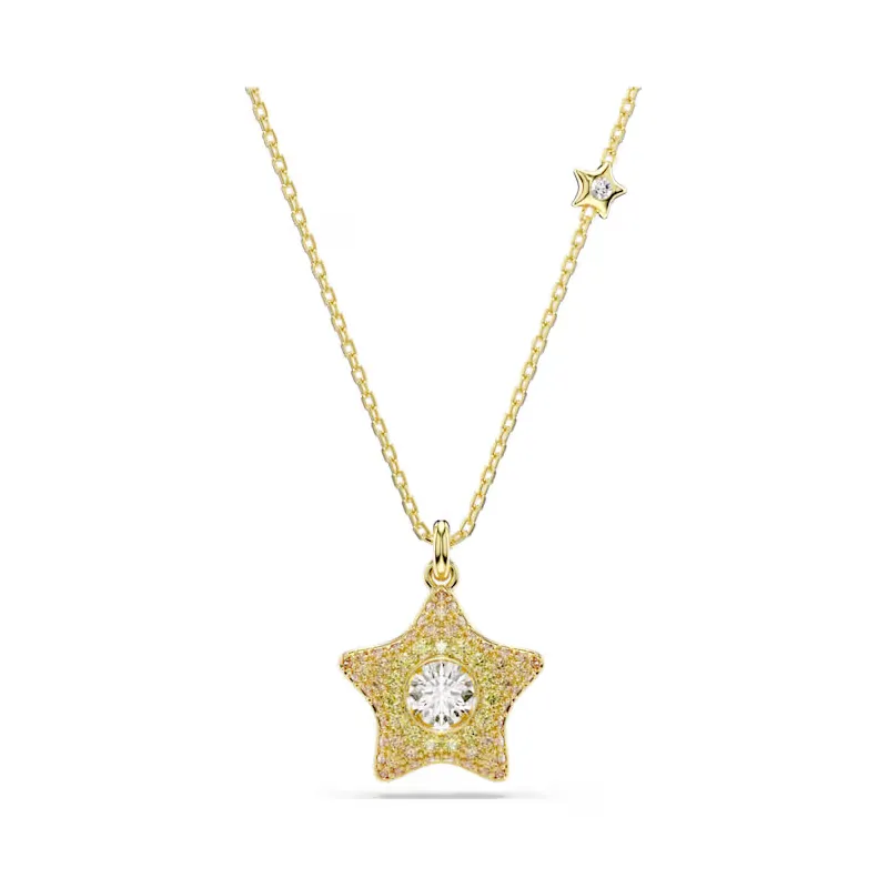 Collana Dorata Sublima, Stella, Multicolore Donna Swarovski Collana Dorata Sublima, Stella, Multicolore Donna Swarovski