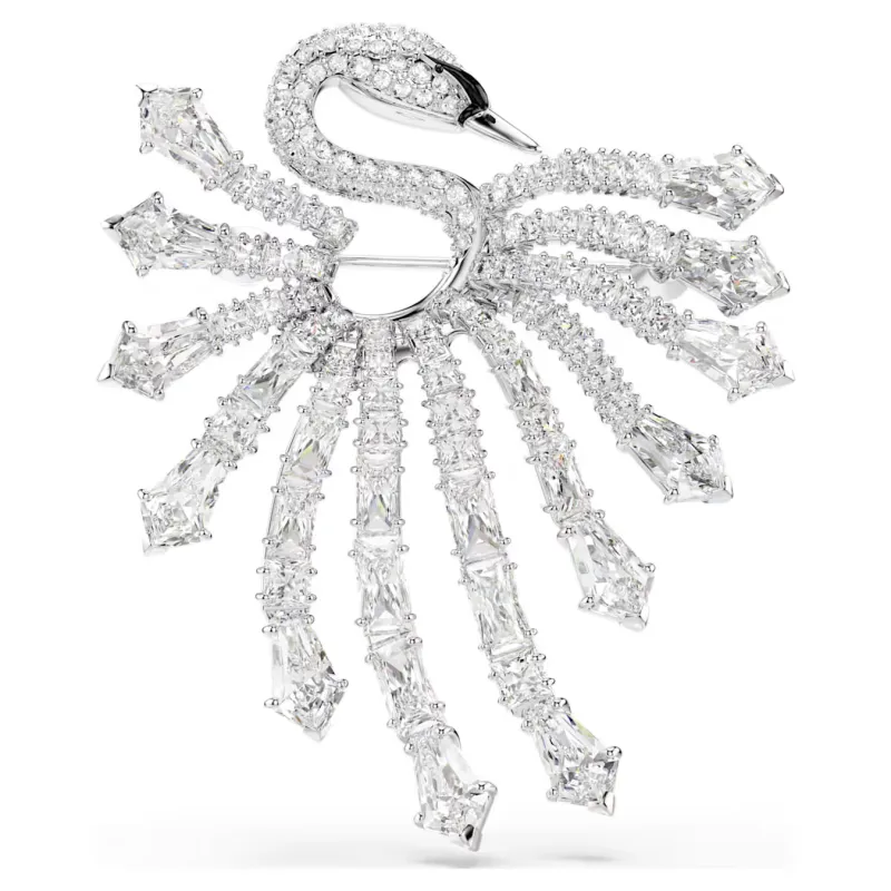 Spilla Vienna, Cigno, Bianca, Taglio Misto Donna Swarovski Spilla Vienna, Cigno, Bianca, Taglio Misto Donna Swarovski