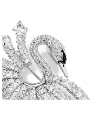 Spilla Vienna, Cigno, Bianca, Taglio Misto Donna Swarovski