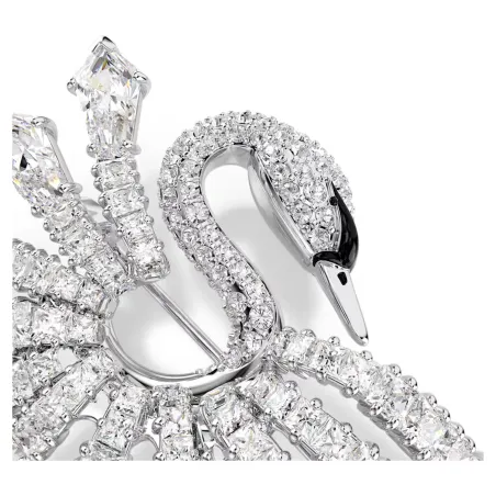 Spilla Vienna, Cigno, Bianca, Taglio Misto Donna Swarovski