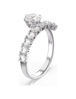 Anello Aperto Matrix, Taglio Round, Bianco, mis.55 Donna Swarovski