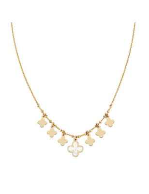 COLLANA FIORE DI MADREPERLA IN ARGENTO DORATO AMEN