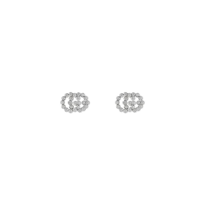 ORECCHINI ORO BIANCO DIAMANTI DONNA GUCCI GG RUNNING