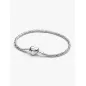 Bracciale maglia snake sfaccettata chiusura cuore cm.21 Pandora
