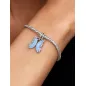 Bracciale maglia snake sfaccettata chiusura cuore cm.21 Pandora