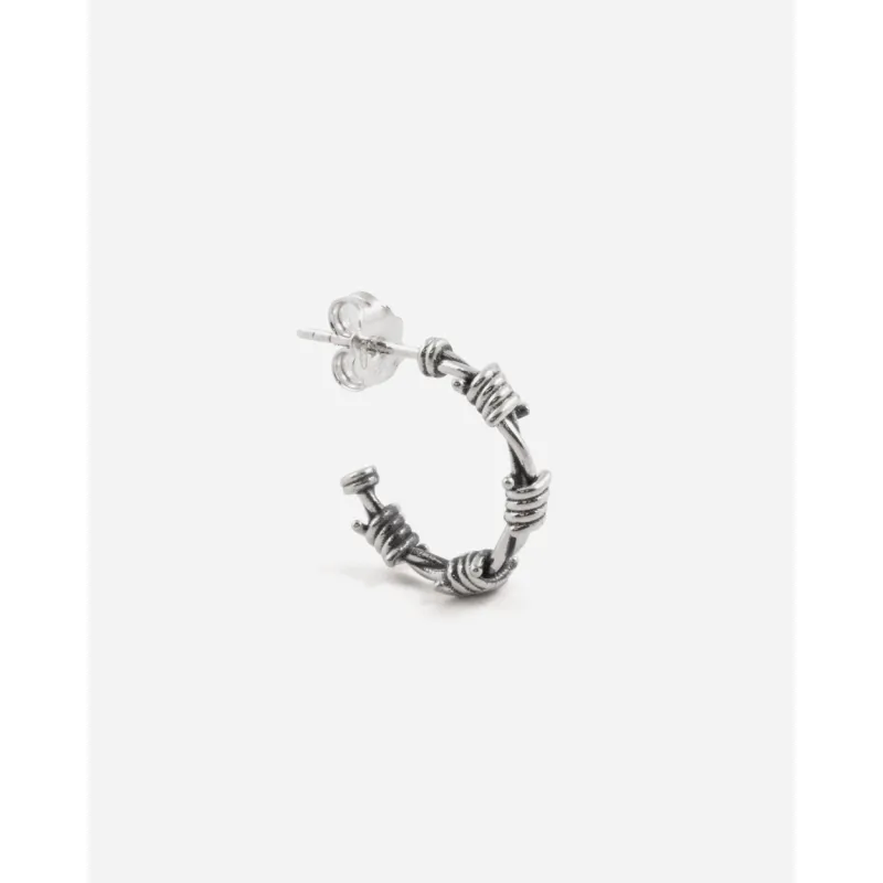 Orecchino a Cerchio Filo Spinato Mini Nove25 Orecchino a Cerchio Filo Spinato Mini Nove25
