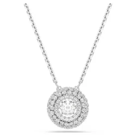 Collana pendente Sublima, taglio Round, Placcato Rodio Donna Swarovski - category_name - XDMG De Marchi Gianotti