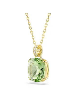 Collana Pendente Millenia, Taglio Cushion, Verde Donna Swarovski