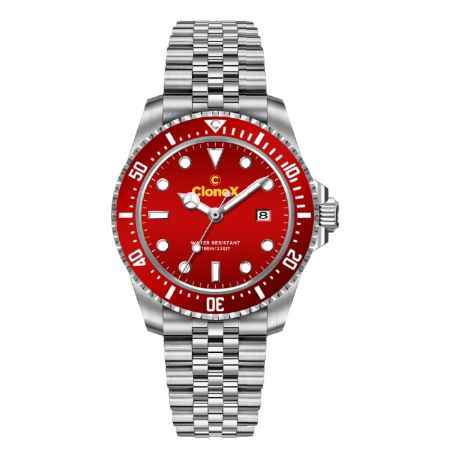 OROLOGIO AL QUARZO QUADRANTE ROSSO UOMO CLONEX  - category_name - XDMG De Marchi Gianotti