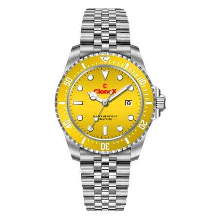 OROLOGIO AL QUARZO QUADRANTE GIALLO UOMO CLONEX  - category_name - XDMG De Marchi Gianotti