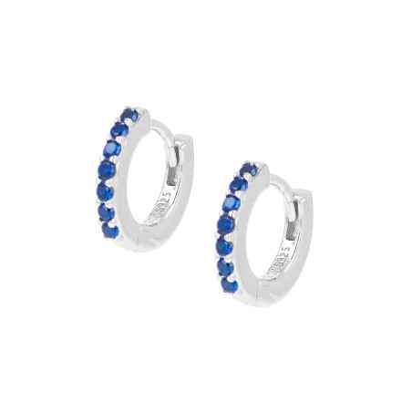 ORECCHINI CERCHIO TENNIS MANIA ZIRCONI BLU DONNA AMEN  ET1BBL Amen
