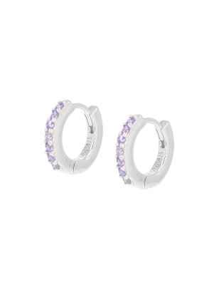 ORECCHINI CERCHIO TENNIS MANIA ZIRCONI LILLA DONNA AMEN  ET1BLI Amen
