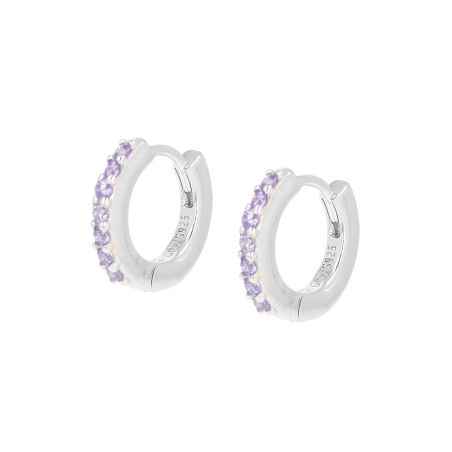 ORECCHINI CERCHIO TENNIS MANIA ZIRCONI LILLA DONNA AMEN  ET1BLI Amen