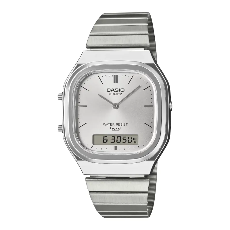 Orologio AQ-240E-7AEF Vintage Analogico-Digitale Acciaio Casio Orologio AQ-240E-7AEF Vintage Analogico-Digitale Acciaio Casio