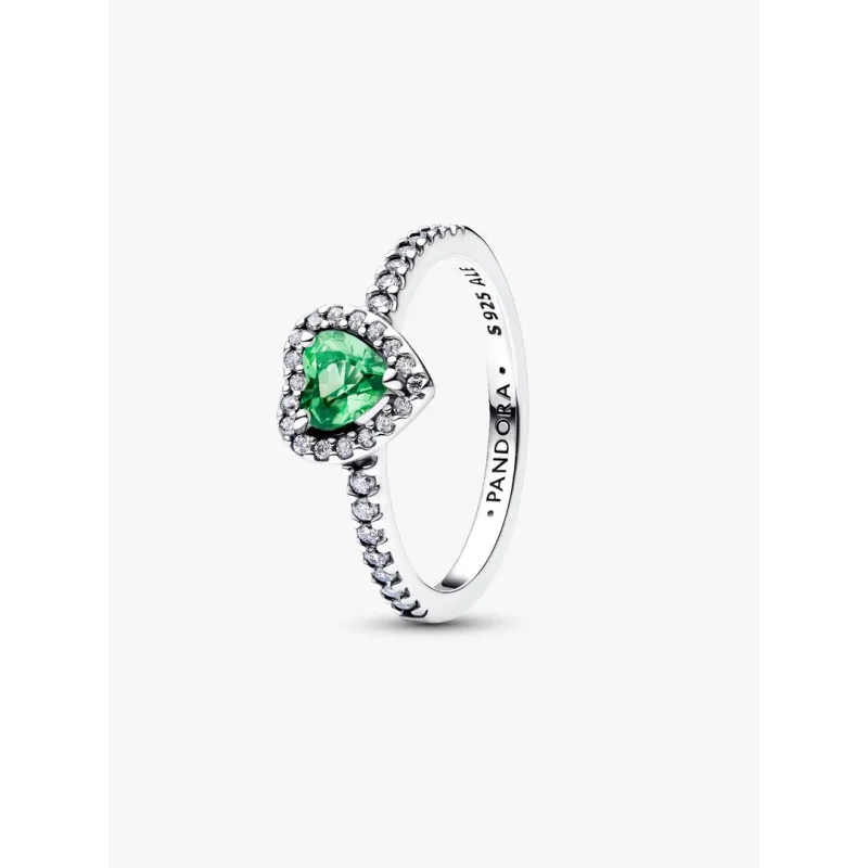 Anello Cuore in Rilievo Verde Chiaro m.52 Donna Pandora Anello Cuore in Rilievo Verde Chiaro m.52 Donna Pandora