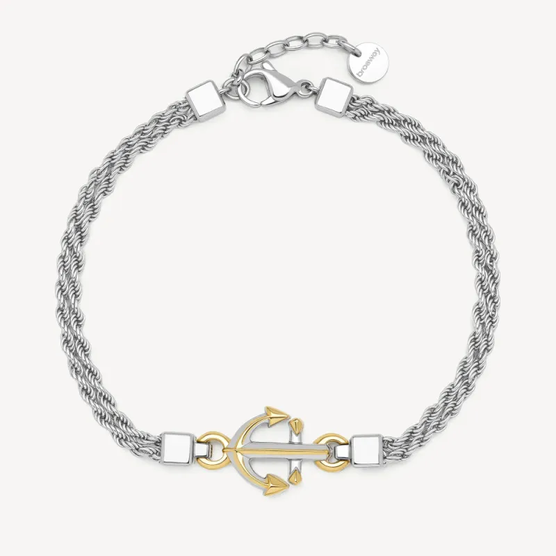 Bracciale SeaWolf Ancora con Finitura Pvd Oro Uomo Brosway